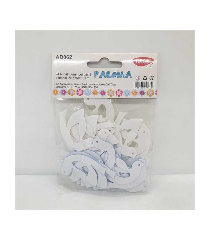 Set 24 figurine pasare autoadezive Daco