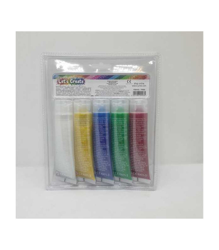 Set Tempera Lichida 60ml cu Glitter - 5buc