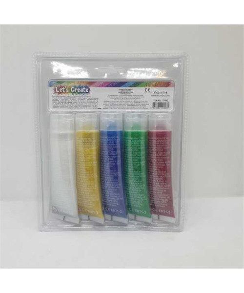 Set Tempera Lichida 60ml cu Glitter - 5buc