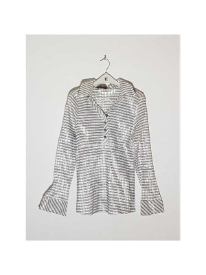 Bluzita dama deosebita model cu nasturei partial ELLY