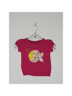 Tricou cu imprimeu un peste multicolor In Extenso