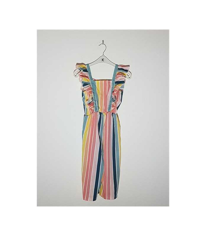 Salopeta de vara cu dungi multicolore SHEIN