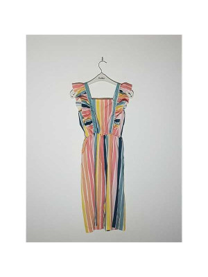 Salopeta de vara cu dungi multicolore SHEIN 2