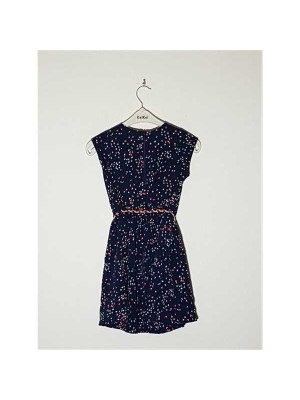 Rochita cu cordon in talie model cu print colorat Lisa Rose 2