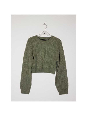 Pulover tricotat pentru copii model scurt in talie NEW LOOK