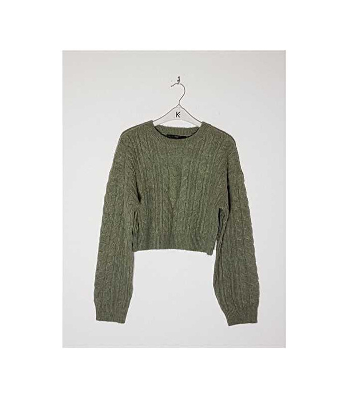 Pulover tricotat pentru copii model scurt in talie NEW LOOK