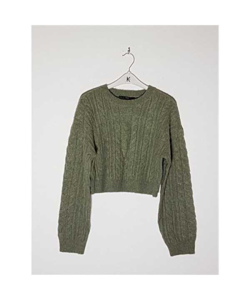 Pulover tricotat pentru copii model scurt in talie NEW LOOK