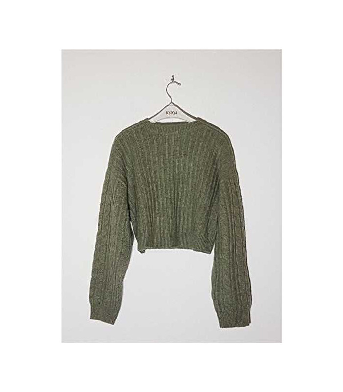 Pulover tricotat pentru copii model scurt in talie NEW LOOK