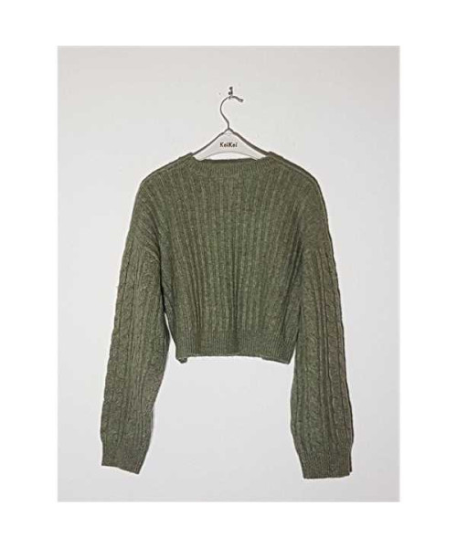 Pulover tricotat pentru copii model scurt in talie NEW LOOK