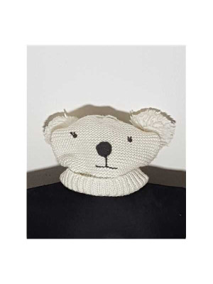 Caciula tricotata pentru copii model cap de urs