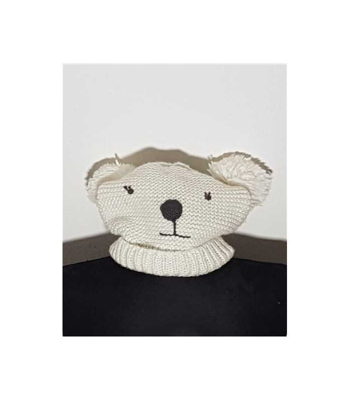 Caciula tricotata pentru copii model cap de urs