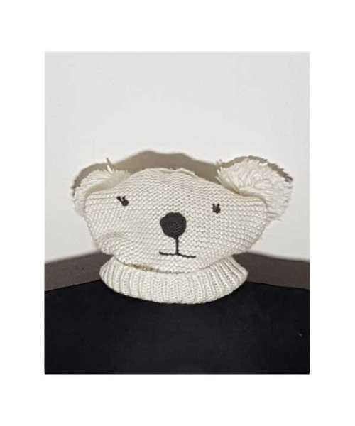 Caciula tricotata pentru copii model cap de urs