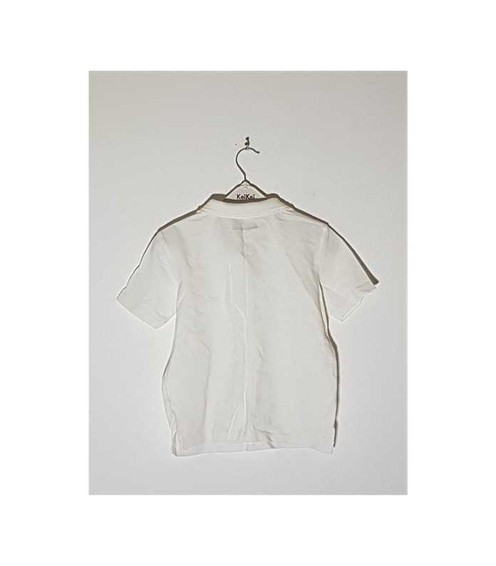 Tricou alb pentru fetite model cu nasturi la piept MORANI