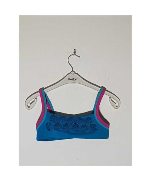 Bustiera pentru plaja model cu detaliu pe piept