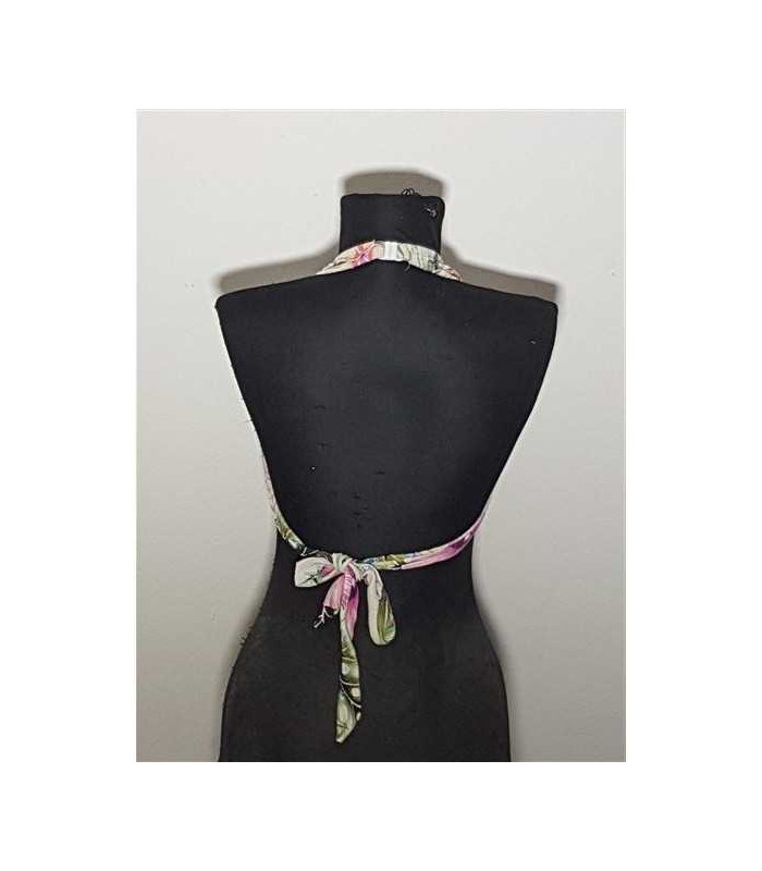 Costum de baie din 2 piese cu model multicolor Censored