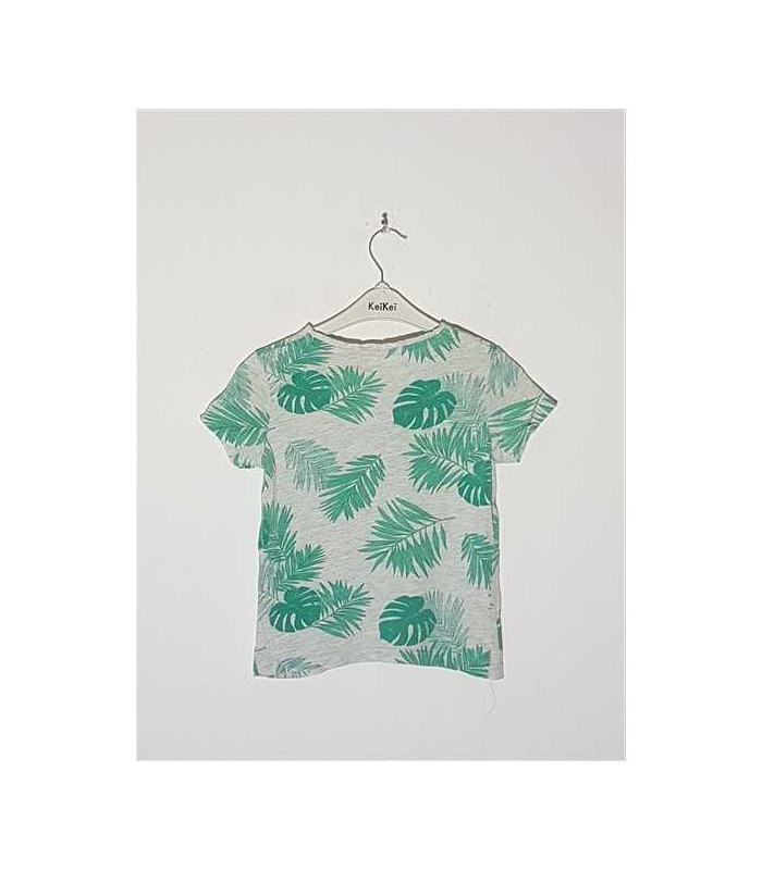 Tricou pentru copii cu imprimeu frunze In Extenso