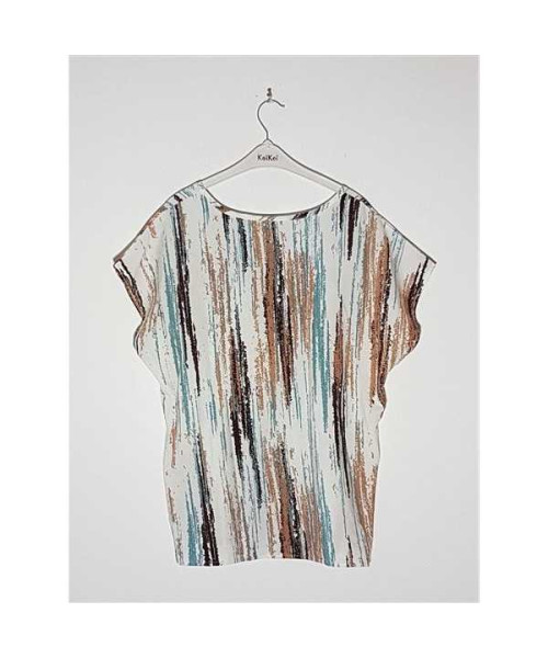 Bluzita dama de vara model cu imprimeu colorat