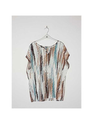 Bluzita dama de vara model cu imprimeu colorat 2