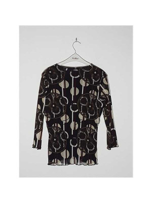 Bluzita dama pentru primavara cu imprimeu multicolor 2