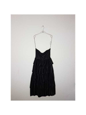 Rochita dama fara maneci model cu volane 2