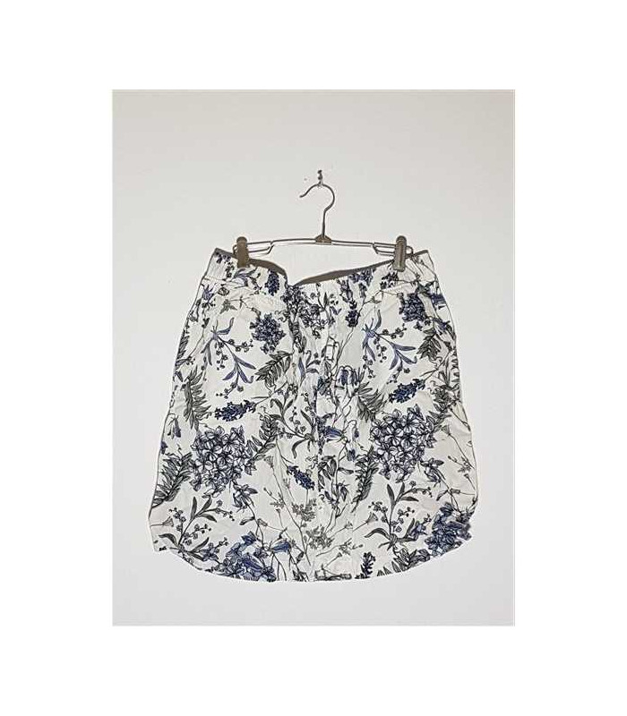 Fustita dama cu imprimeu frunzulite si flori Esmara