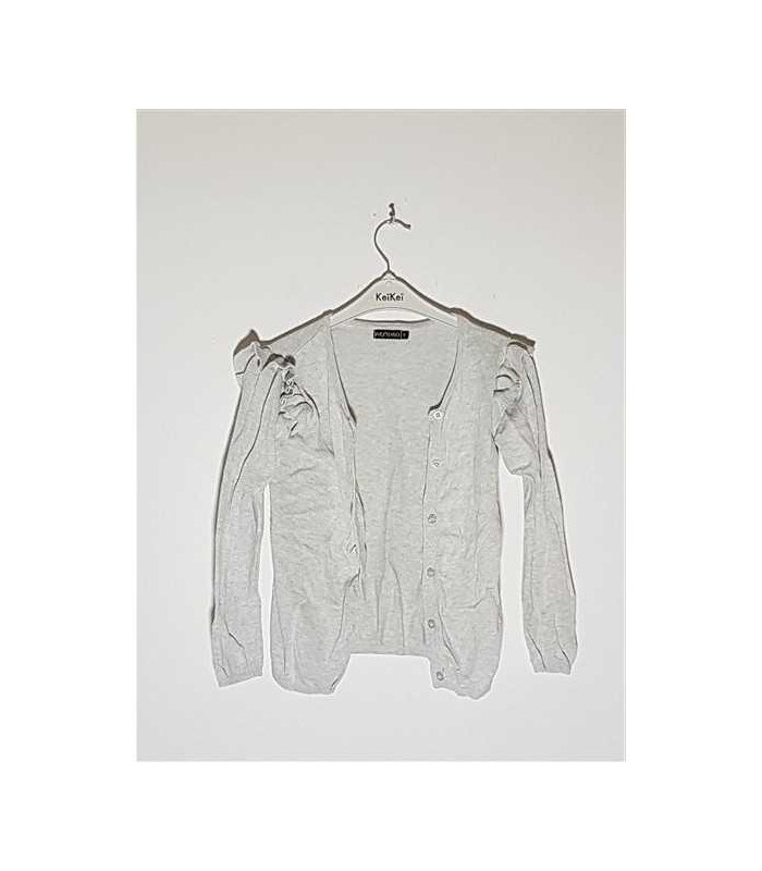 Pulover tricotat cu volanase la umeri In Extenso