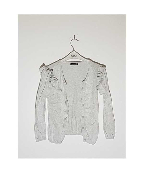 Pulover tricotat cu volanase la umeri In Extenso