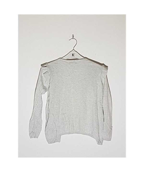 Pulover tricotat cu volanase la umeri In Extenso