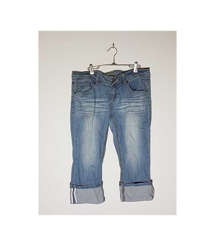 Pantaloni de blugi trei sferturi model cu terminatii pliabile New Yorker