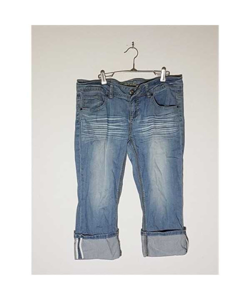 Pantaloni de blugi trei sferturi model cu terminatii pliabile New Yorker