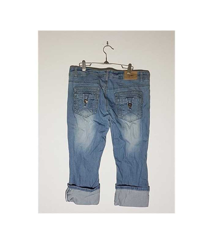 Pantaloni de blugi trei sferturi model cu terminatii pliabile New Yorker