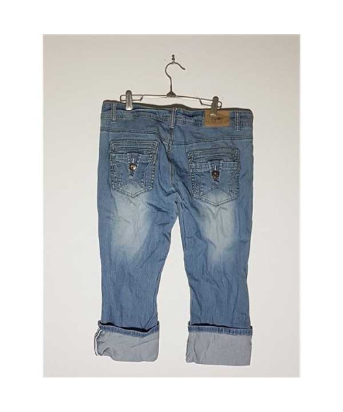 Pantaloni de blugi trei sferturi model cu terminatii pliabile New Yorker