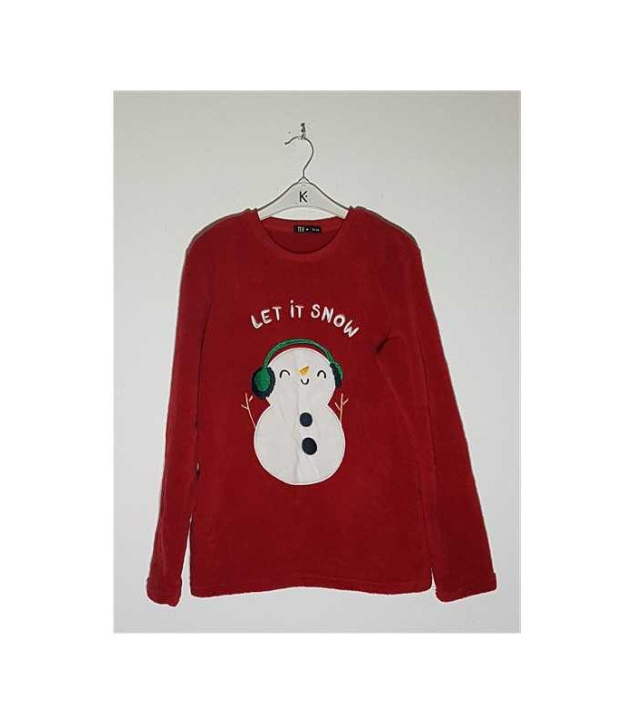 Pijama pufoasa pentru copii cu imprimeu de iarna TEX