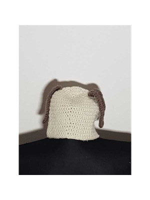 Caciula tricotata pentru copii model cu cap de animalut 2