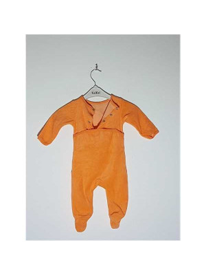 Salopeta cu botosi pentru bebelusi model Halloween dovleac 2