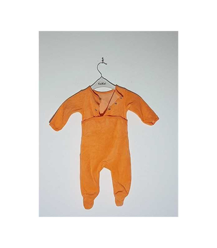 Salopeta cu botosi pentru bebelusi model Halloween dovleac