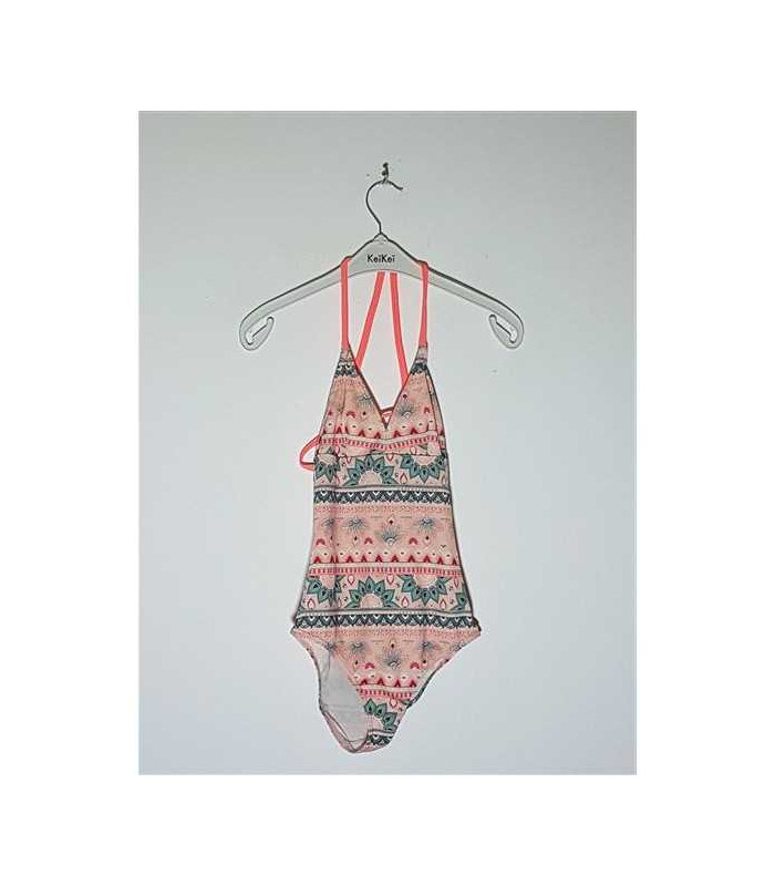 Costum de baie intreg model cu imprimeu multicolor