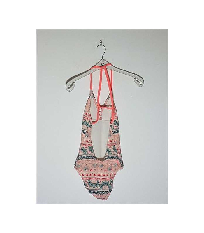 Costum de baie intreg model cu imprimeu multicolor