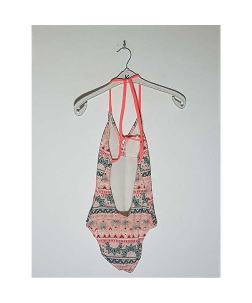 Costum de baie intreg model cu imprimeu multicolor