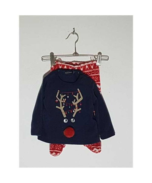 Pijama pentru bebelusi cu motive de Craciun In Extenso