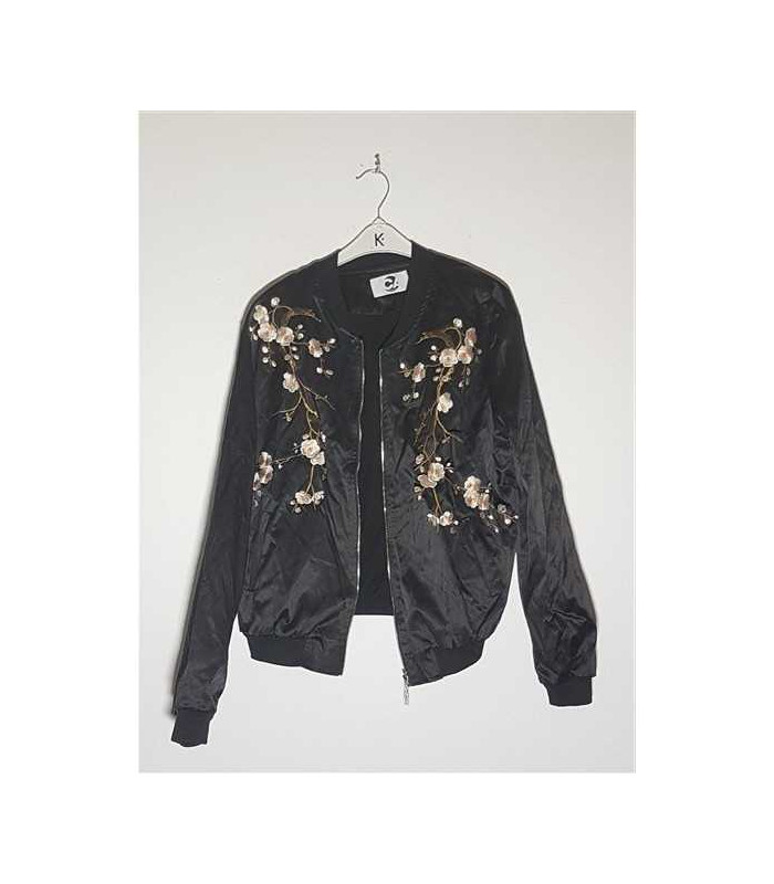 Jacheta dama pentru primavara model cu imprimeu floral CUANNA