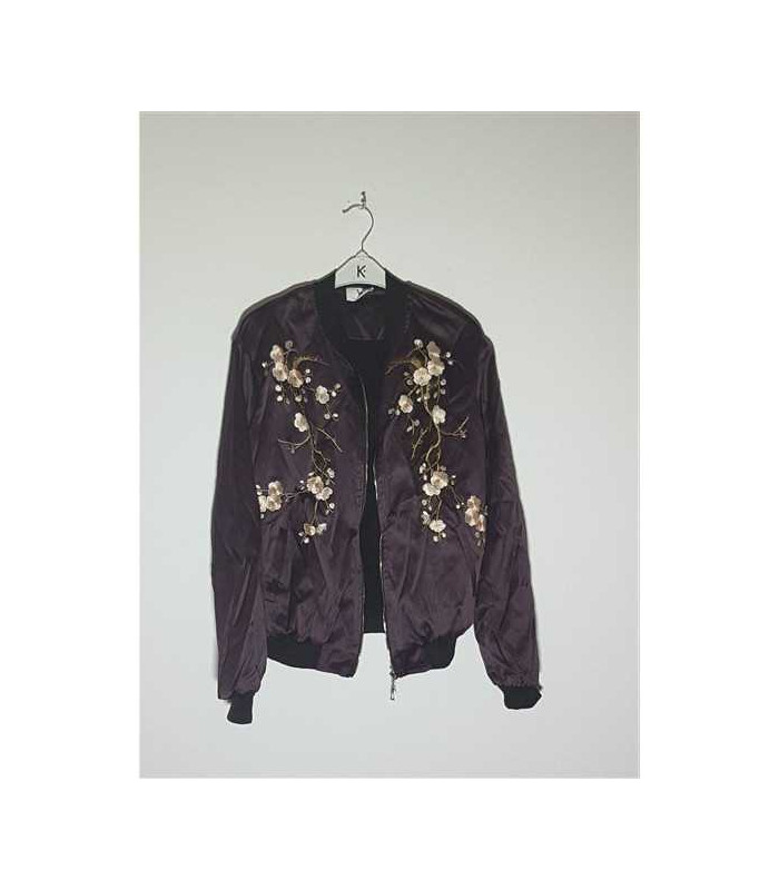 Jacheta dama subtire cu print floral Dobleyoustore