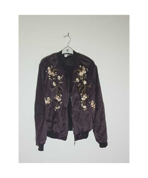 Jacheta dama subtire cu print floral Dobleyoustore