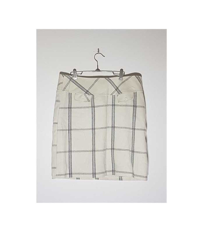 Fusta dama trei sferturi cu model in carouri Janina