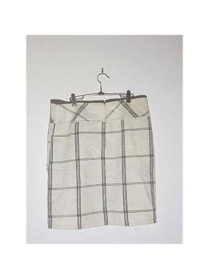 Fusta dama trei sferturi cu model in carouri Janina 2