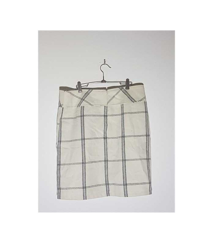 Fusta dama trei sferturi cu model in carouri Janina