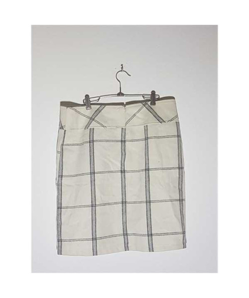 Fusta dama trei sferturi cu model in carouri Janina