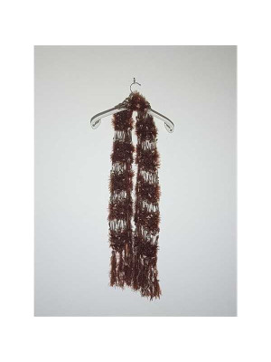 Set caciula si fular dama tricotat pufos 2