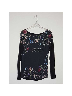 Bluzita dama pentru primavara cu print floral multicolor