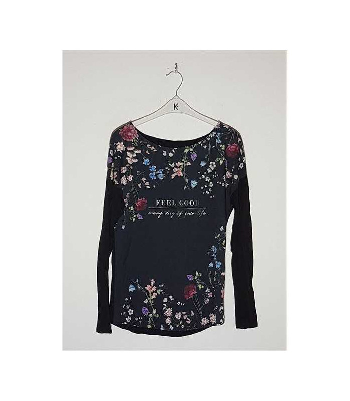 Bluzita dama pentru primavara cu print floral multicolor